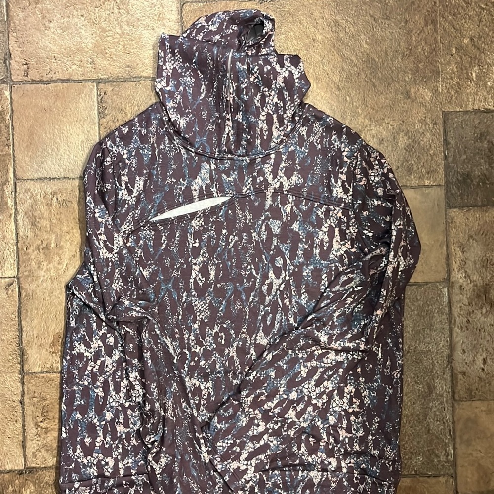 Purple flexure work out hoodie